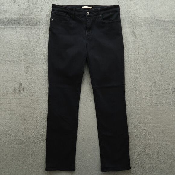 Levi's Jeans Women's Size 4M Black Mid-Rise Classic Straight Denim 29" Inseam - Picture 1 of 16